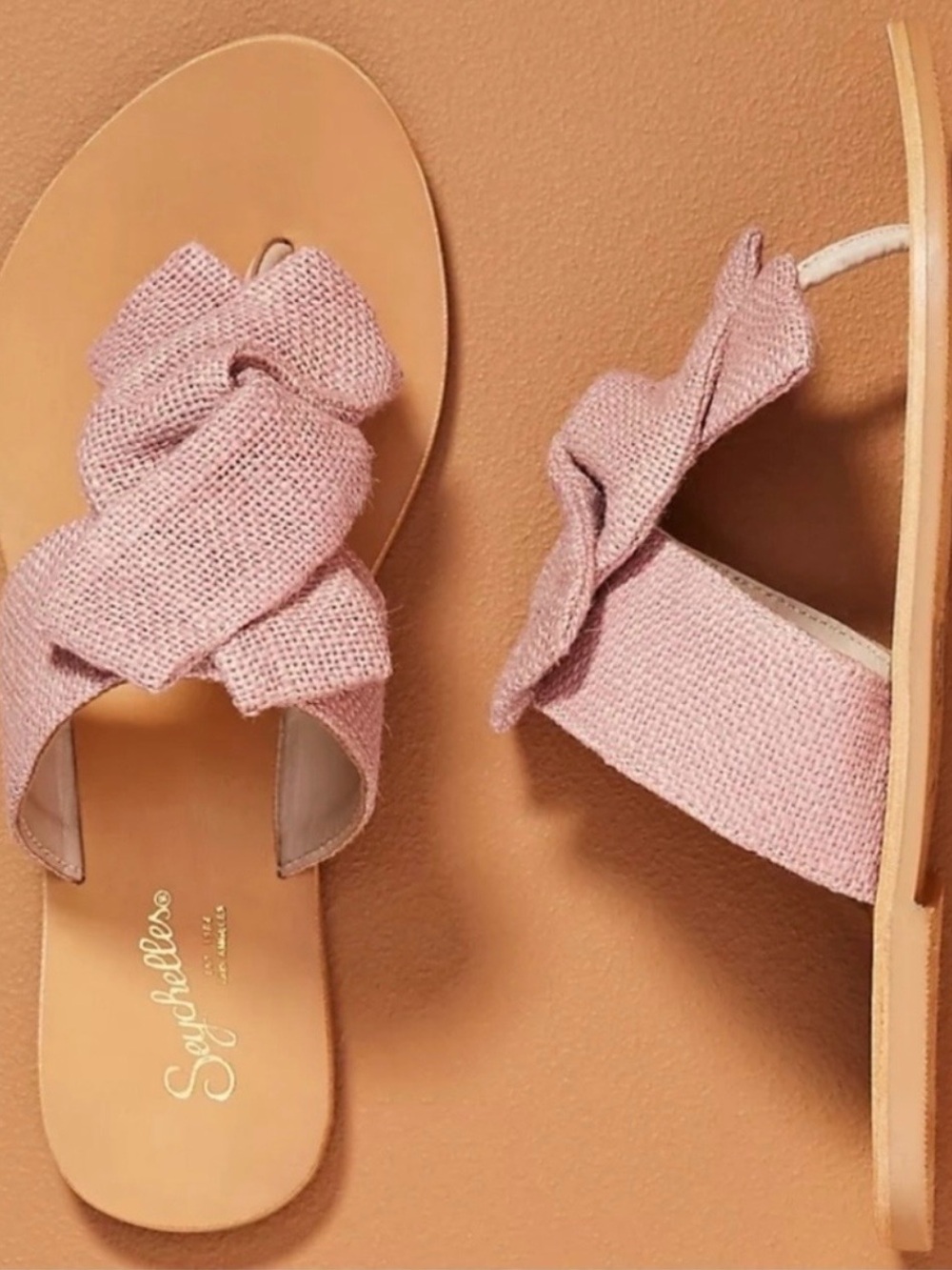 Seychelles Pink Knot Front Slide Sandals